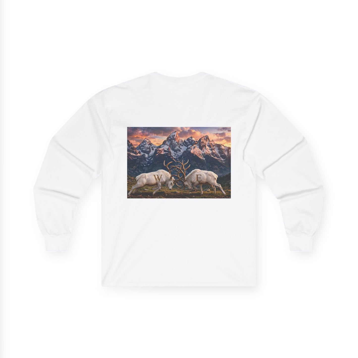 Mountain Rams Long Sleeve Tee — Scenic Wildlife Nature Graphic
