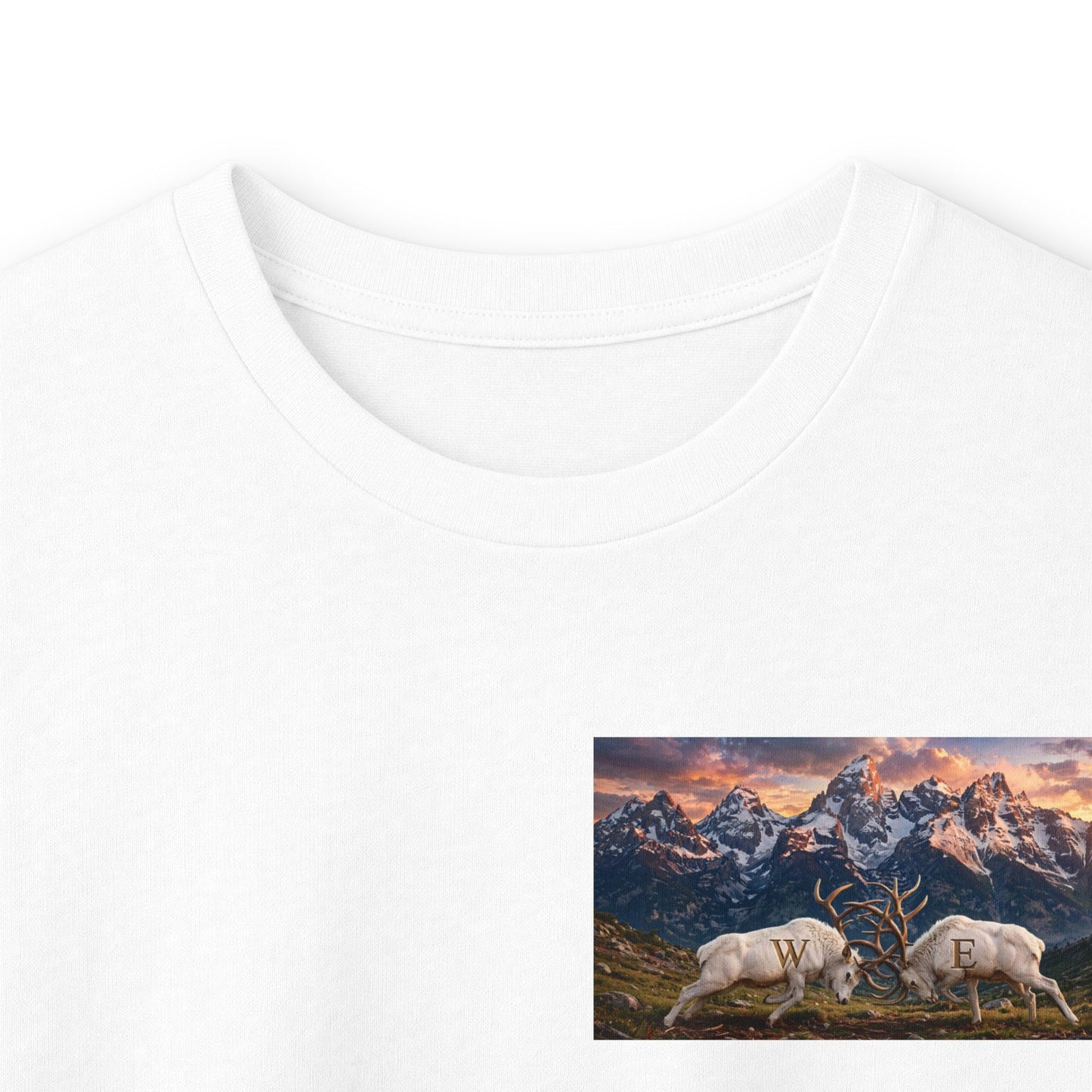 Mountain Rams Long Sleeve Tee — Scenic Wildlife Nature Graphic