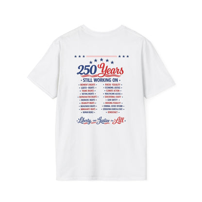 Stars and Stripes T-Shirt — "Stars and Stripes and Human Rights" Patriotic Tee