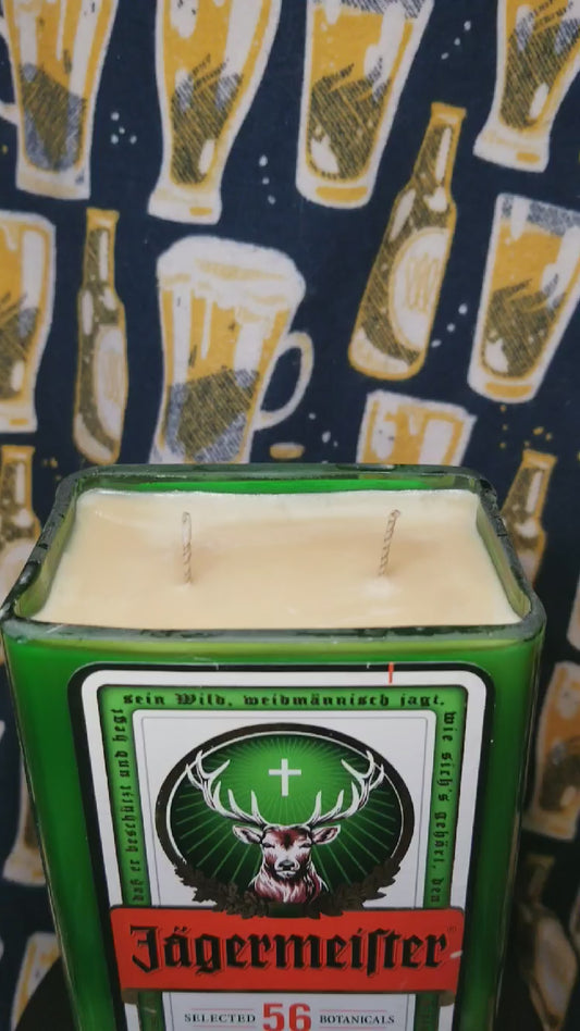 Bowties and Bourbon 20oz Jagermeister-Handpoured Coconut wax candle